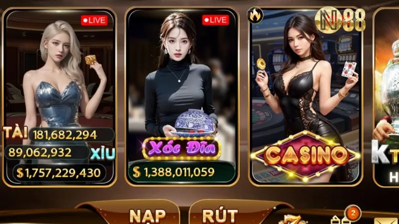 Các phương thức rút tiền được hỗ trợ tại N88