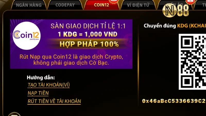 Hướng dẫn chi tiết cách nạp tiền tại N88